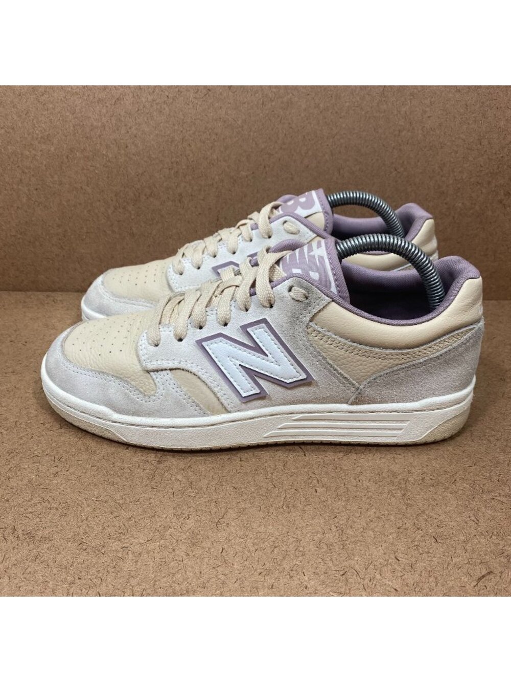 New Balance 480 Sandstone Violet Sneakers Womens Size 9 Casual Suede & Leather